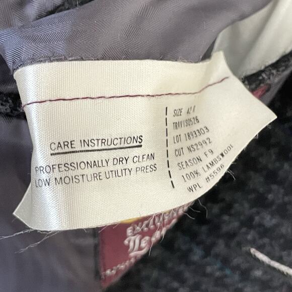 Vintage Men’s Blazer 42R Lambswool Gray Houndstooth Sport Coat Jacket Union Made - Picture 6 of 11